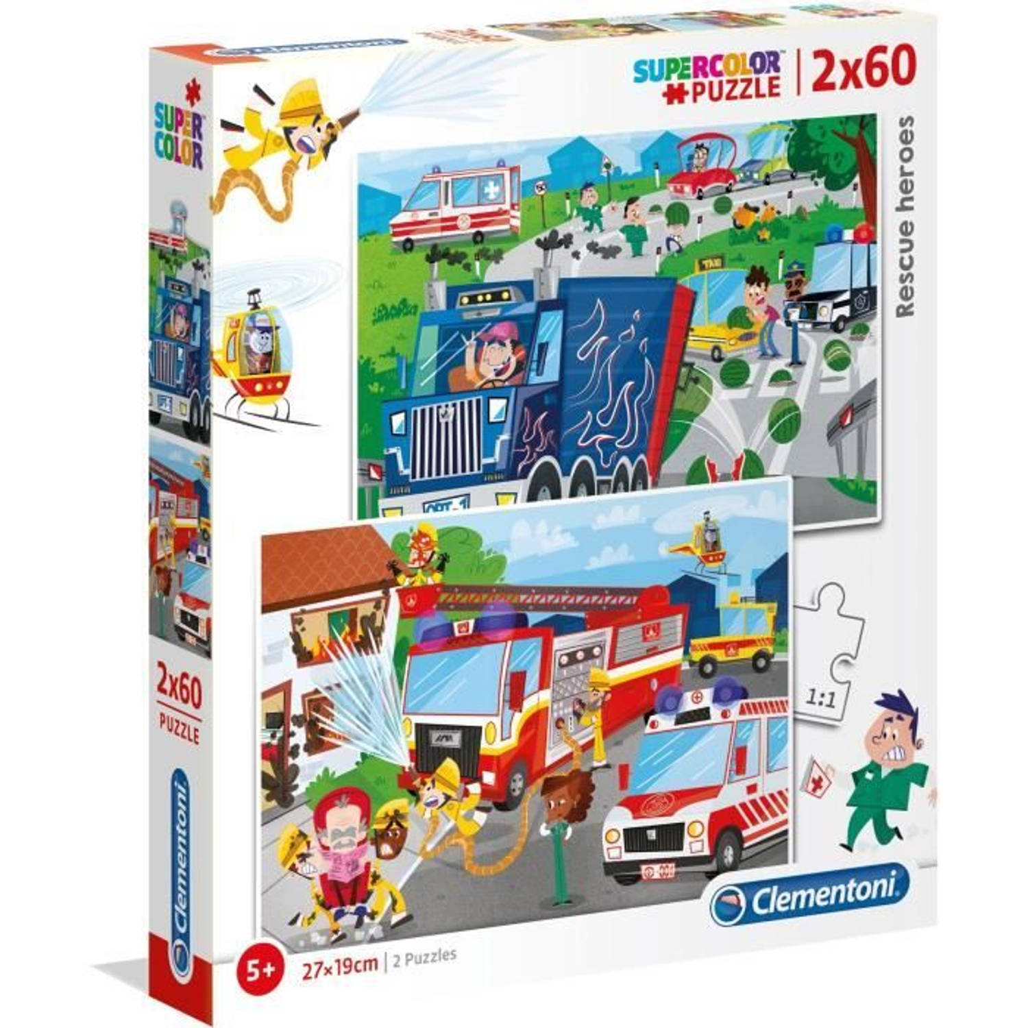 Clementoni Legpuzzel Rescue Heroes 2-in-1 Karton 120 Stukjes