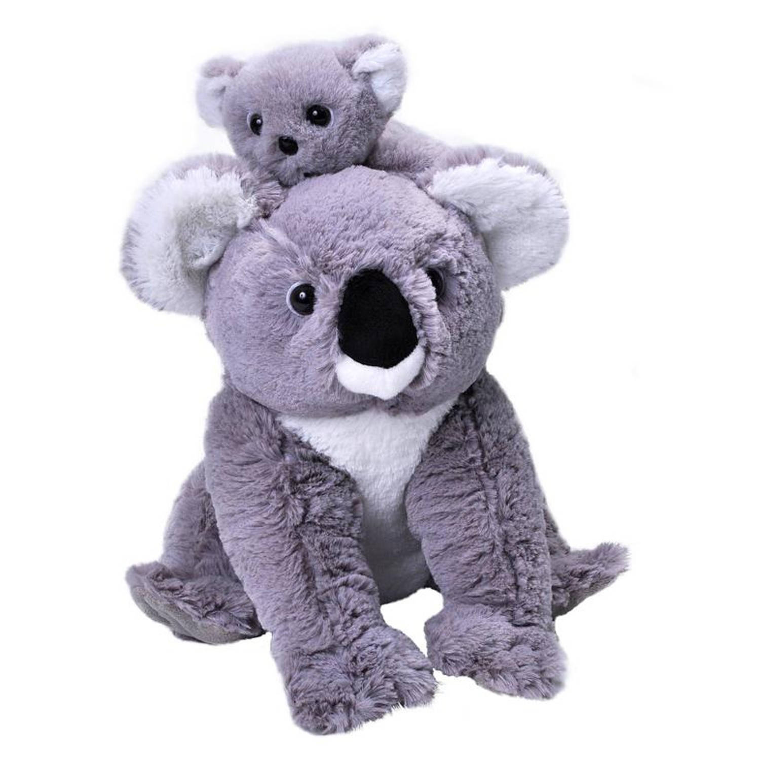 Wild Republic knuffel mama & baby koala 30 cm pluche grijs