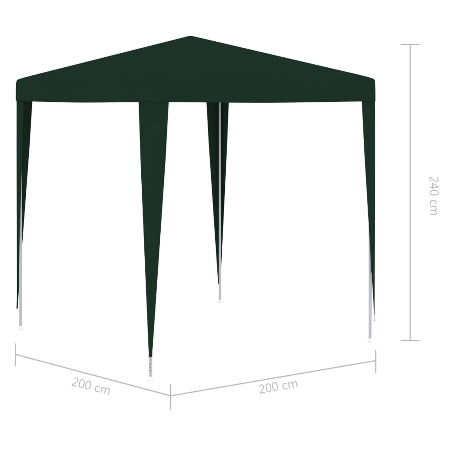 Delegeren Keel bladeren vidaXL Partytent professioneel 2x2 m groen | Blokker