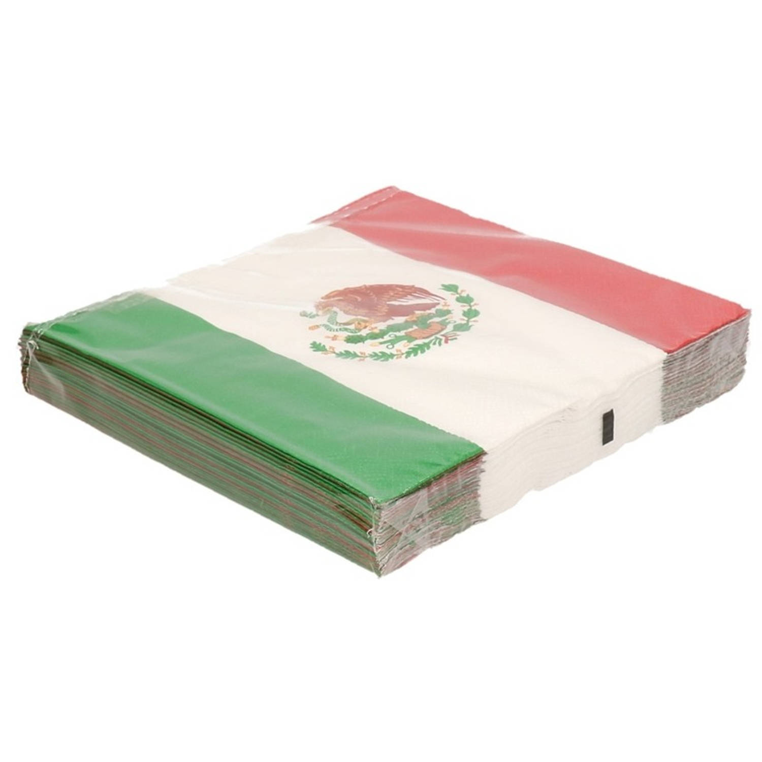 Mexicaanse vlag thema servetten 40 stuks - Feestservetten
