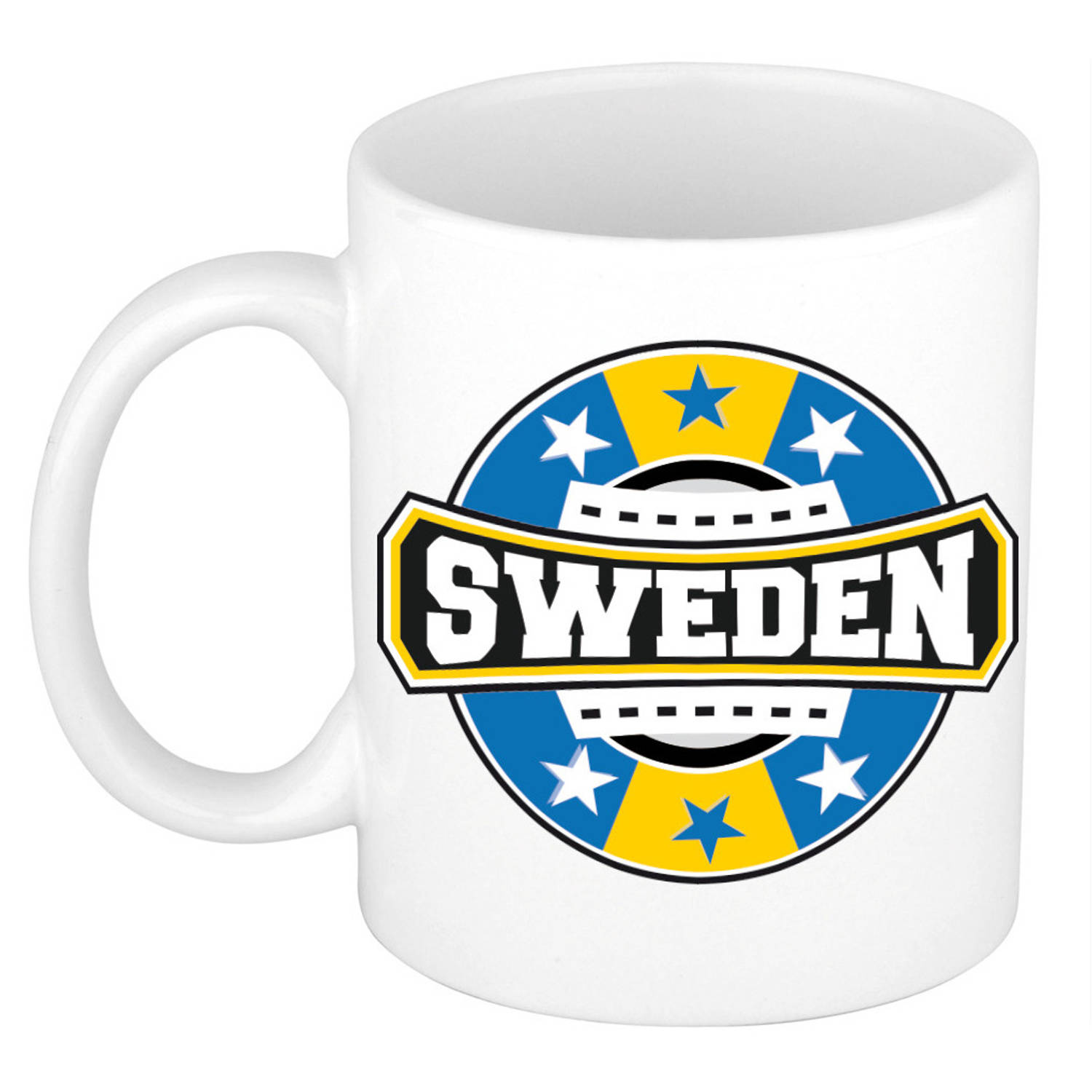 Sweden / Zweden logo supporters mok / beker 300 ml - feest mokken