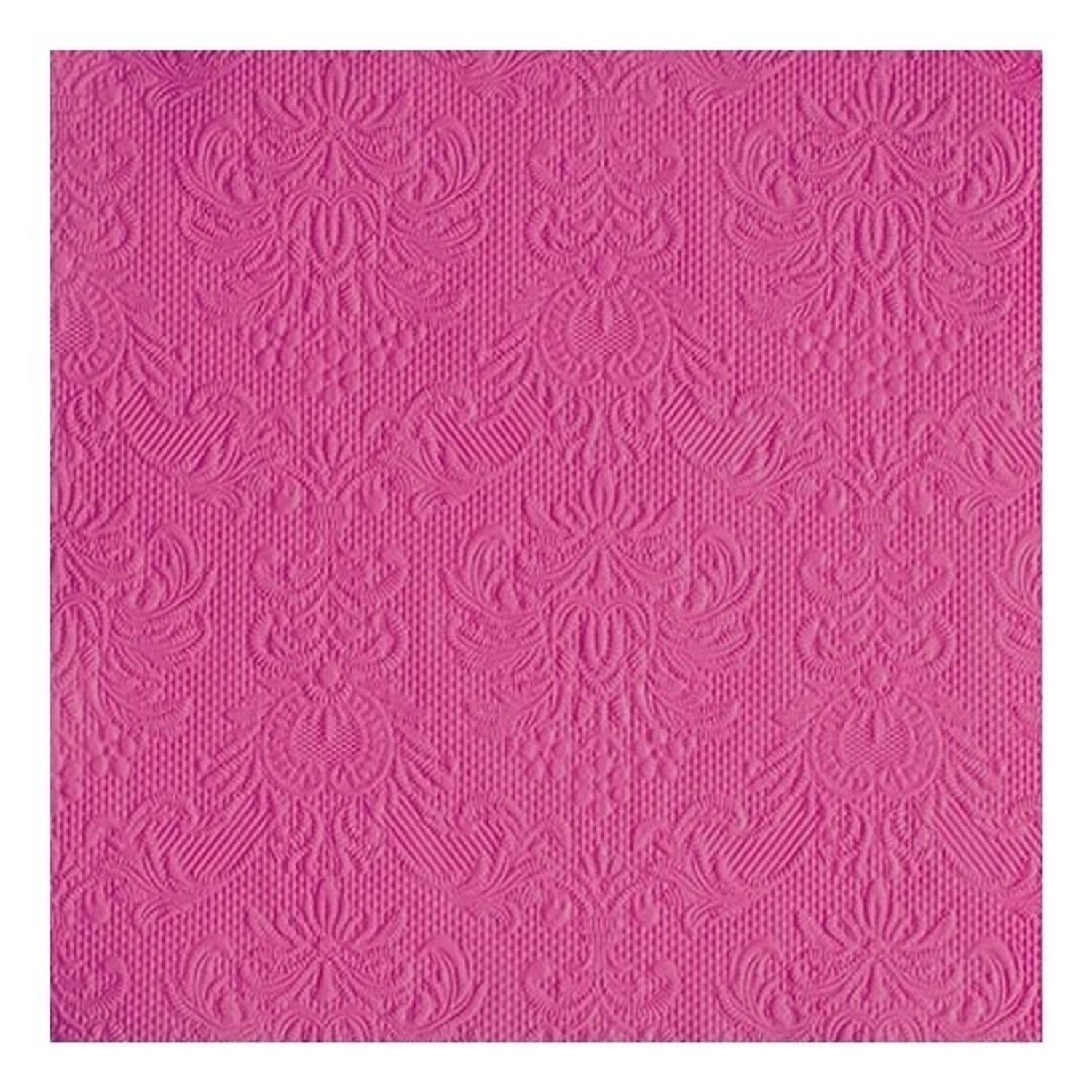 Servetten roze barok thema 3-laags 30 stuks - Feestservetten