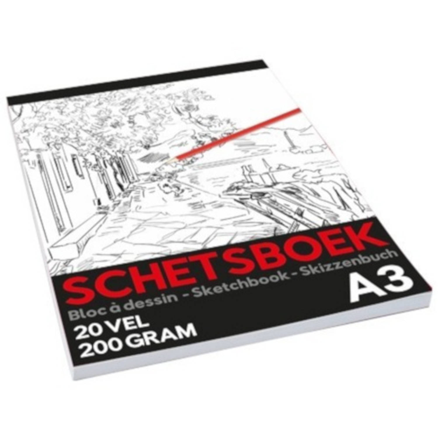 Non-branded Schetsboek Pro Junior A3 Papier Wit 20 Vellen