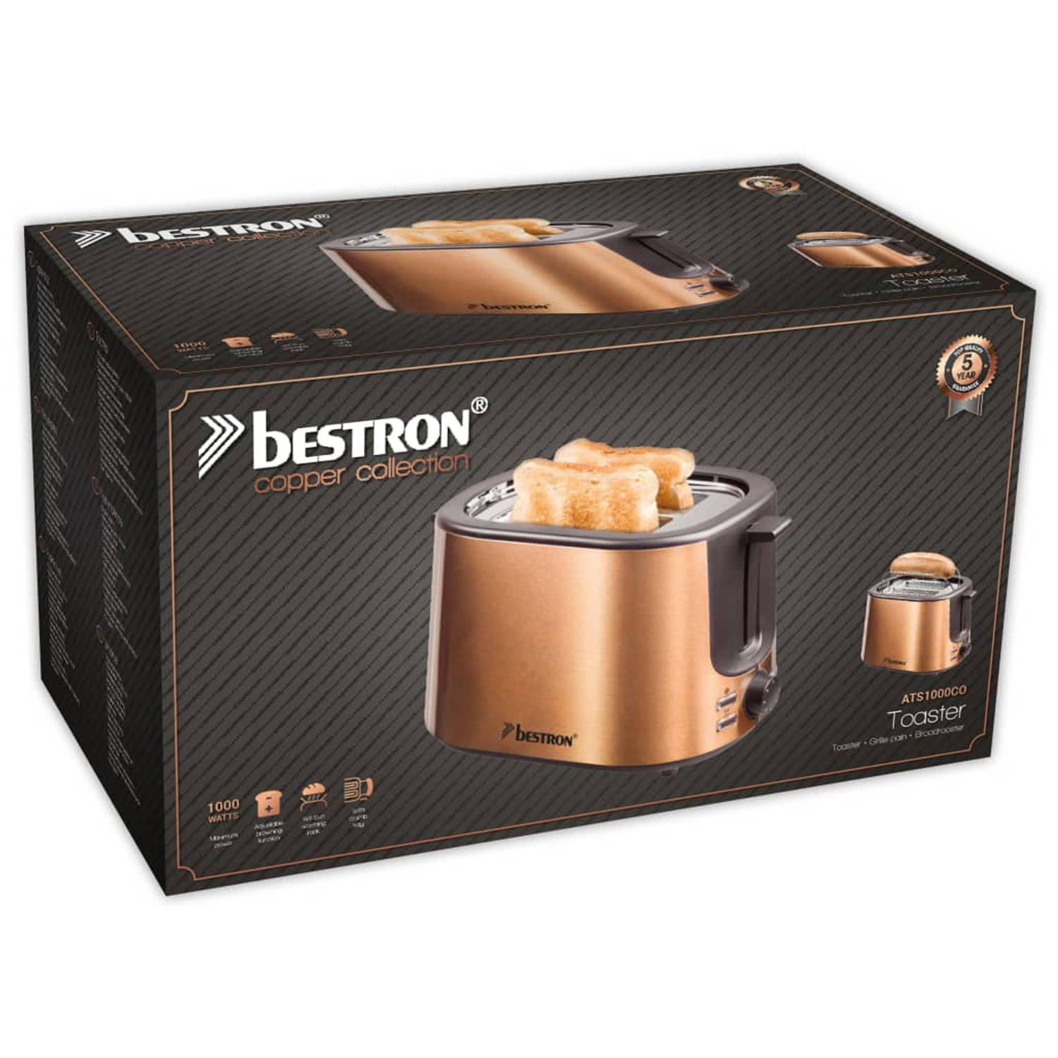 Bestron Broodrooster Collection 1000 W | Blokker