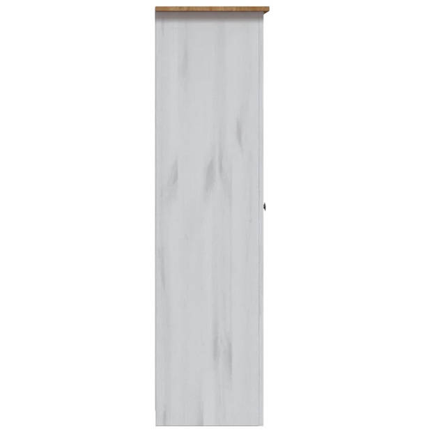 vidaXL Kledingkast Panama Range 118x50x171,5 cm grenenhout wit