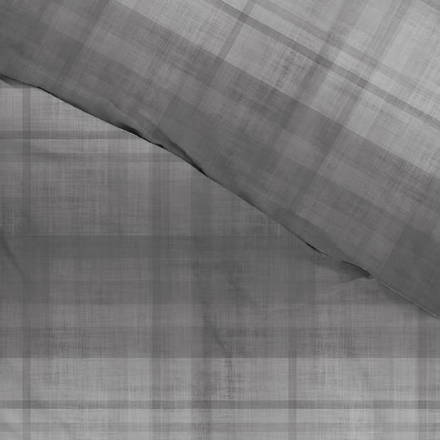 Zo!Home Dustin dekbedovertrek - 1-persoons (140x200/220 cm + 1 sloop) - Katoen - Grey