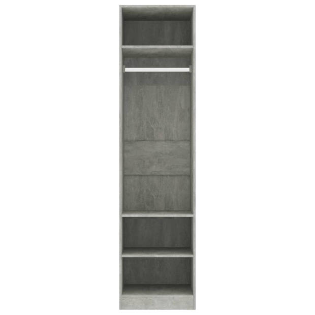 The Living Store Kledingkast Compacte Betongrijs 50x50x200 cm - Stevig en Duurzaam