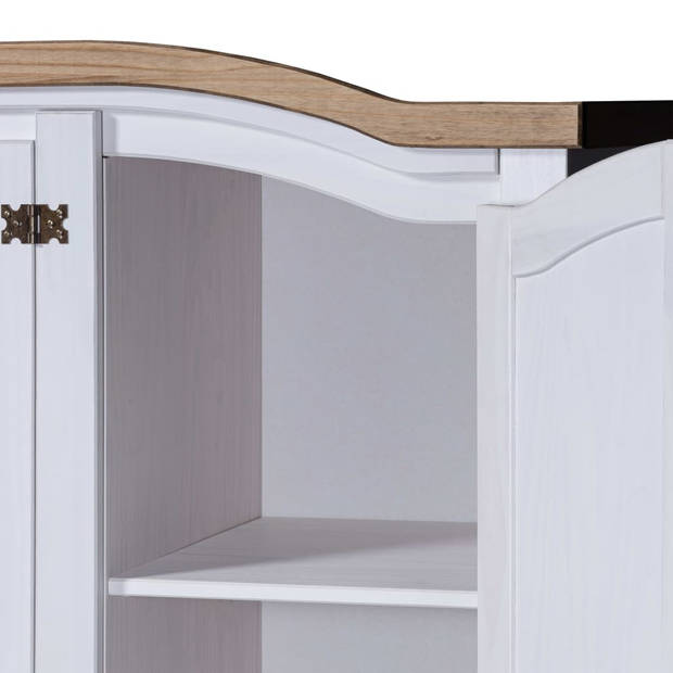 The Living Store Kledingkast Corona - 151.6 x 52 x 170 cm - Massief grenenhout