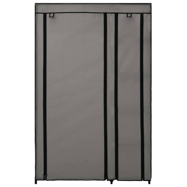 vidaXL Kledingkasten opvouwbaar 2 st 110x45x175 cm stof grijs