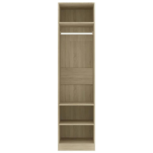 The Living Store Kledingkast Compact - 50 x 50 x 200 cm - Sonoma Eiken