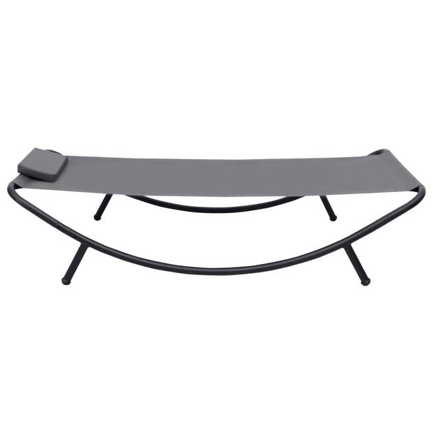 The Living Store Loungebed Outdoor - 200x90x40 cm - Grijs