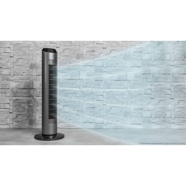 Cecotec Stille Torenventilator - Ionisator luchtverfrisser - Afstandsbediening en timer - Oscillerend