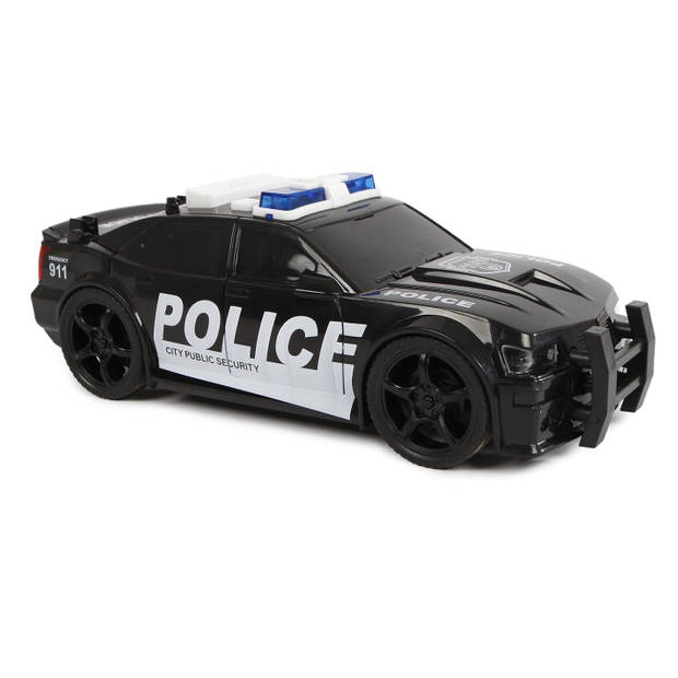 2-Play politieauto met licht en geluid USA 18,5 cm zwart