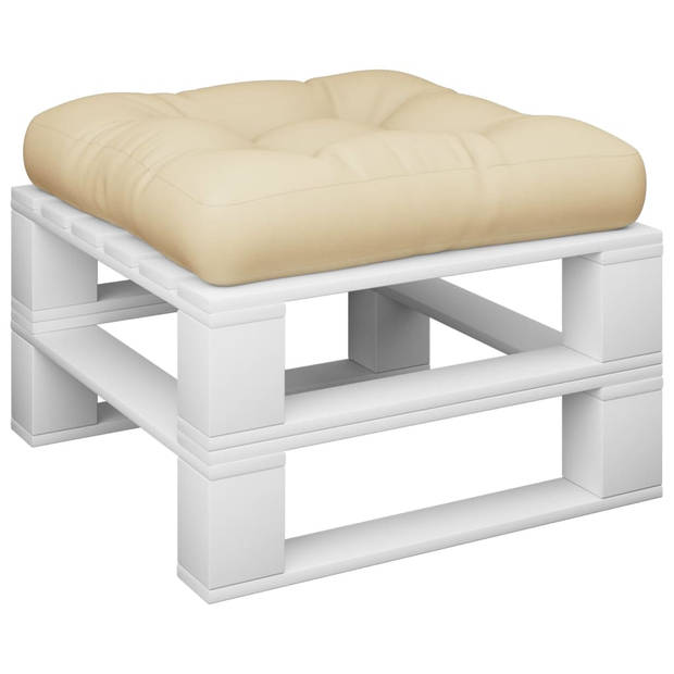 The Living Store Palletkussen - Polyester - 60 x 61.5 x 10 cm - Beige