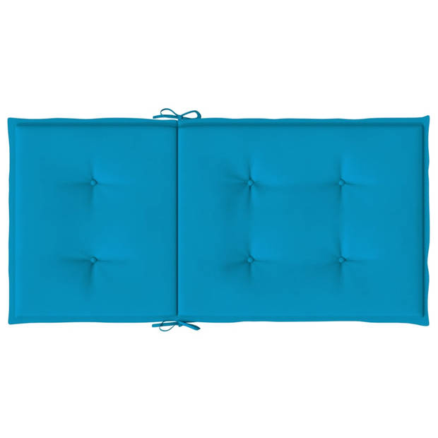vidaXL Tuinstoelkussens lage rug 4 st 100x50x3 cm oxford stof blauw