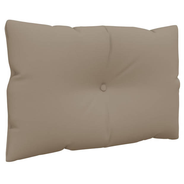 The Living Store Palletkussens - Polyester - Zachte vulling - Brede toepassing - Taupe - 60x61.5x10cm BxDxH