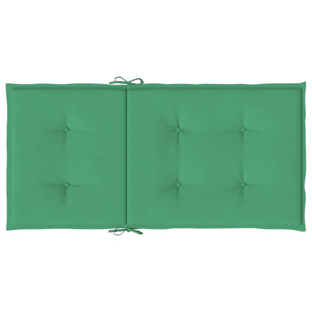 vidaXL Tuinstoelkussens lage rug 4 st 100x50x3 cm oxford stof groen