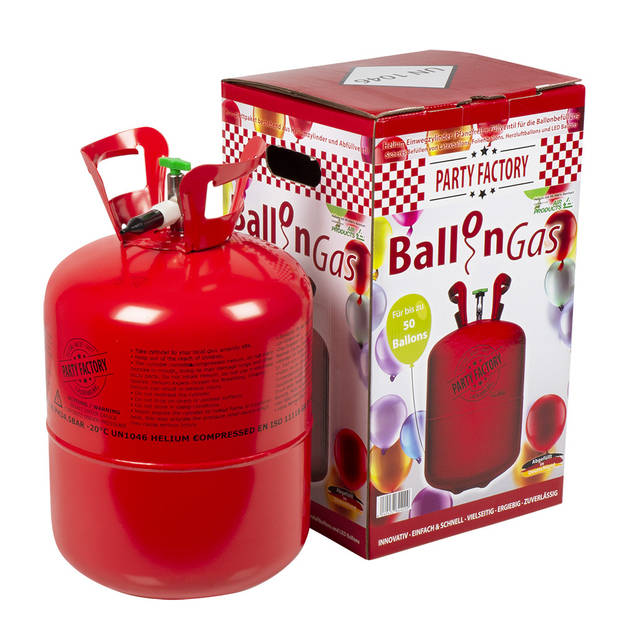 Boland helium tank staal rood 50 latex ballonnen