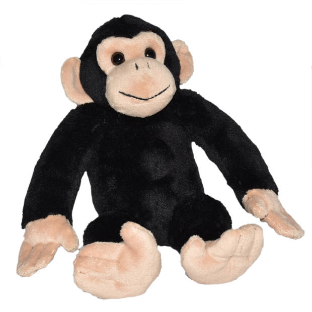 Pluche knuffel chimpansee aap van 20 cm - Knuffeldier