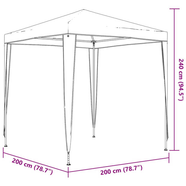 vidaXL Partytent 2x2 m blauw