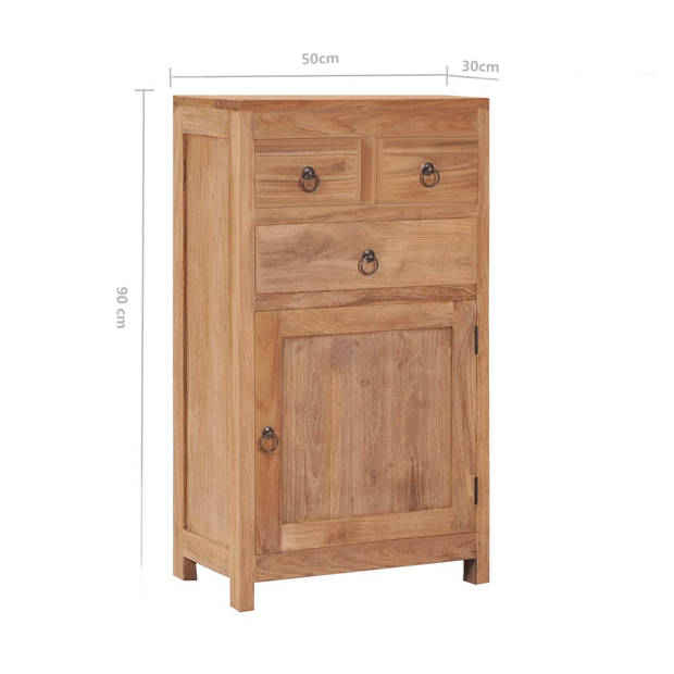 vidaXL Dressoir 50x30x90 cm massief teakhout