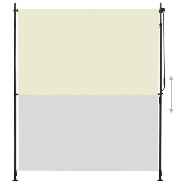 vidaXL Rolgordijn voor buiten 200x270 cm crème