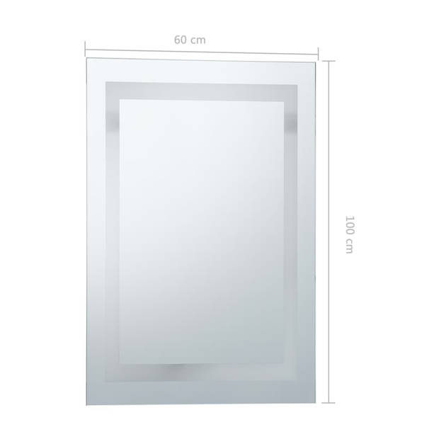The Living Store LED-spiegel Badkamer - 60 x 100 cm - IP44