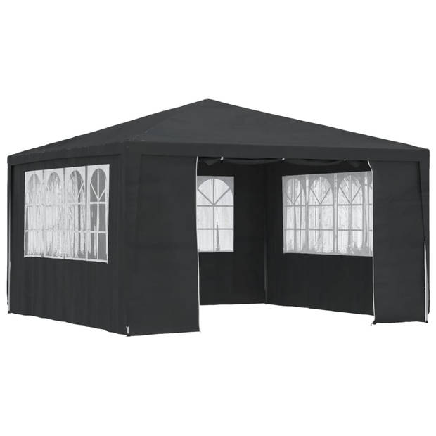 vidaXL Partytent met zijwanden professioneel 90 g/m² 4x4 m antraciet