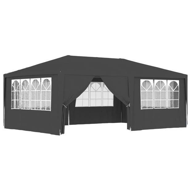 vidaXL Partytent met zijwanden professioneel 90 g/m² 4x6 m antraciet