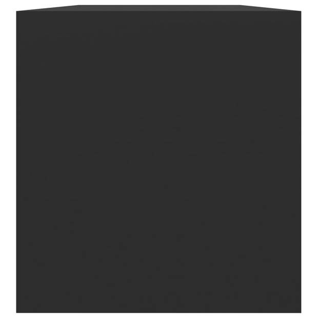 vidaXL Opbergbox voor LP's 71x34x36 cm bewerkt hout zwart