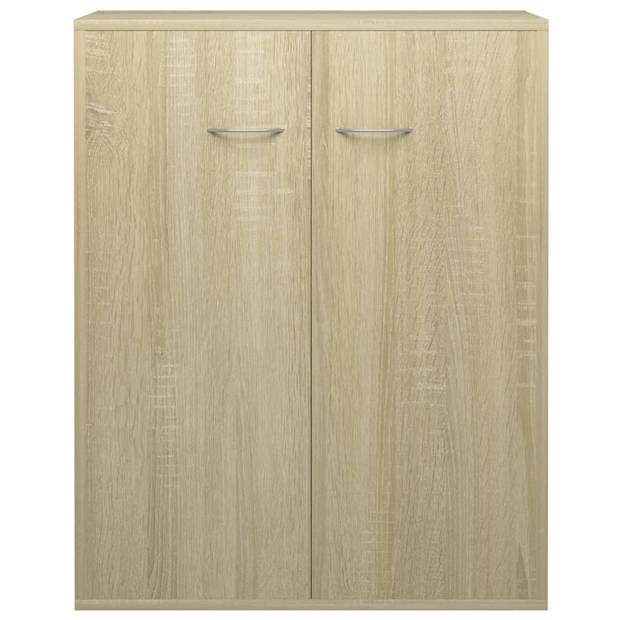 The Living Store Dressoir Londen - 60 x 30 x 75 cm - Sonoma eiken - 2 deuren