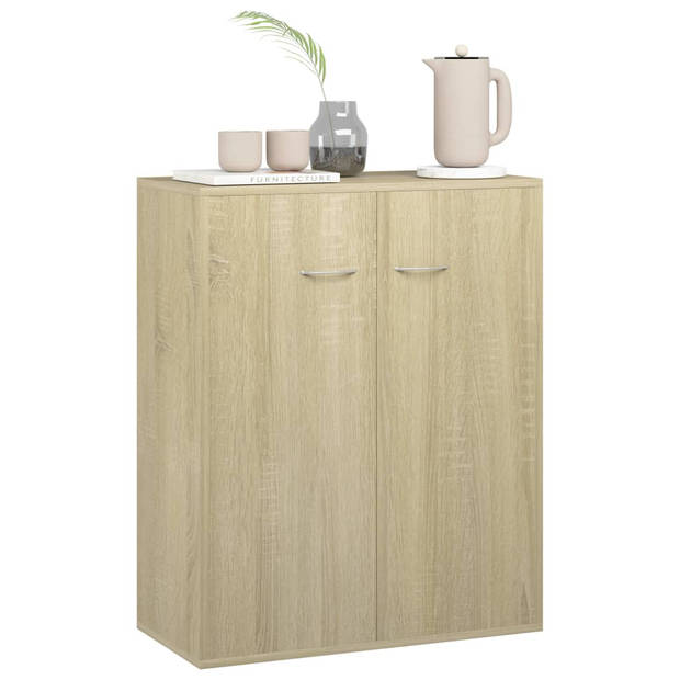 vidaXL Dressoir 60x30x75 cm bewerkt hout sonoma eikenkleurig