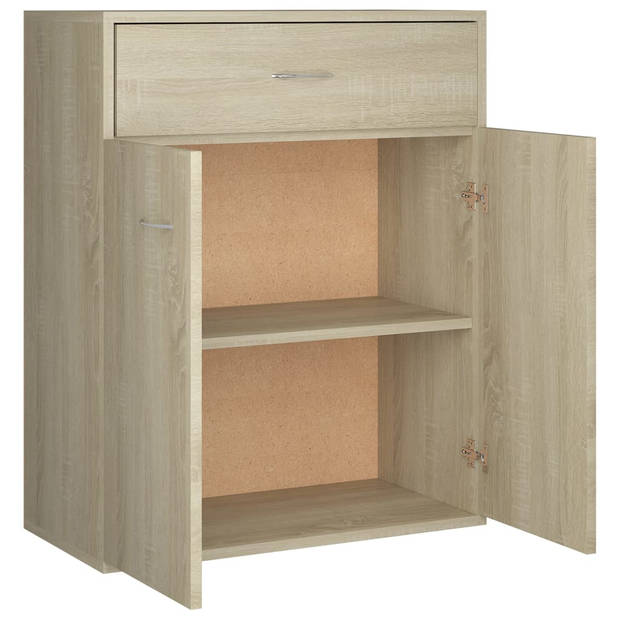 The Living Store Dressoir - Sonoma eiken - 60 x 30 x 75 cm - 2 deuren en 1 lade