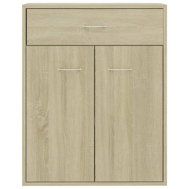 The Living Store Dressoir - Sonoma eiken - 60 x 30 x 75 cm - 2 deuren en 1 lade