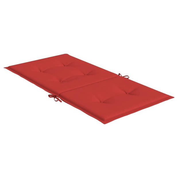 vidaXL Tuinstoelkussens lage rug 4 st 100x50x3 cm oxford stof rood