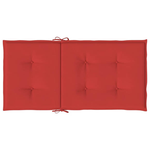 The Living Store Stoelkussens - Oxford stof - 100x50x3 cm - Rood