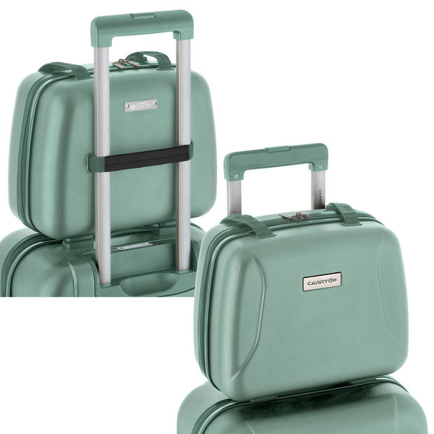 CarryOn ‘Skyhopper’ Beautycase Make-up Koffer Luxe Toilettas Cijferslot Olijfgroen
