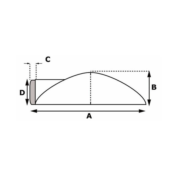 1x stuks deurstopper / deurstoppers - RVS - 8,5 x 8,5 x 2,6 cm - deurbuffers