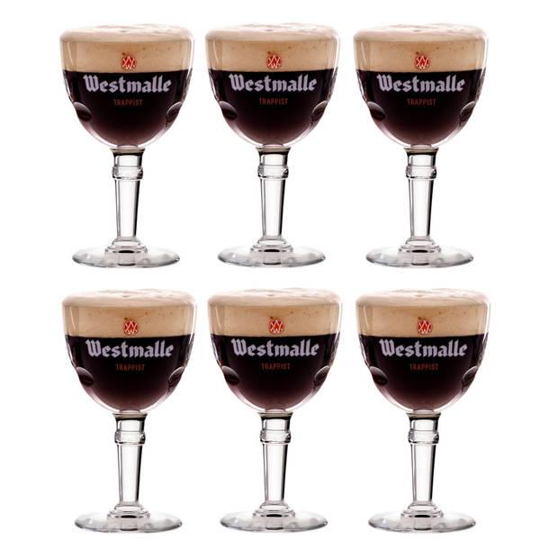 Westmalle Bierglazen Trappist - 330 ml - 6 stuks