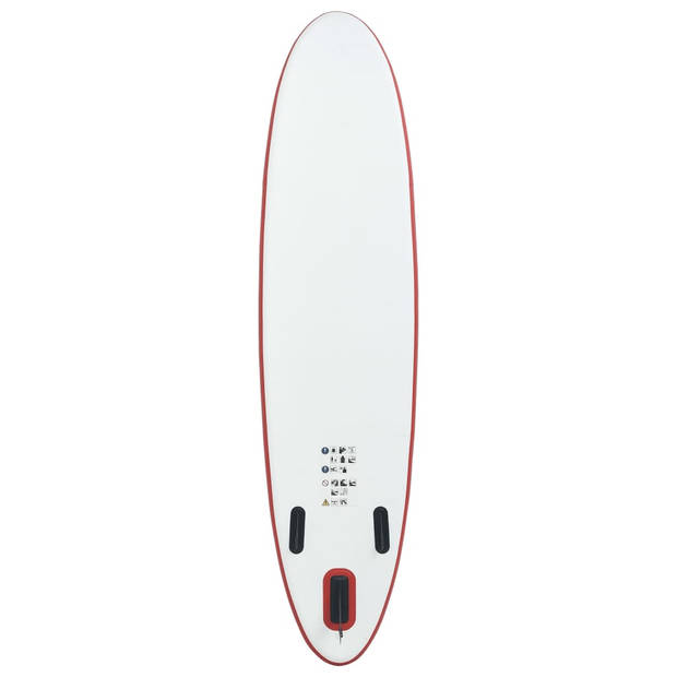 vidaXL Stand Up Paddleboardset opblaasbaar rood en wit