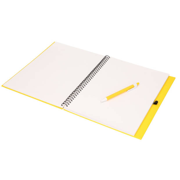 Tekeningen maken schetsboek A4 gele kaft - Schetsboeken
