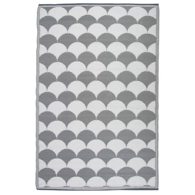 Esschert Design Buitenkleed 180x121 cm grijs en wit OC24
