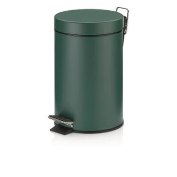 Monaco Pedaal Afvalemmer - 3 liter - Donker Groen - Kela