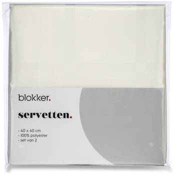 Blokker servetten Damast classic - 40x40 cm - wit