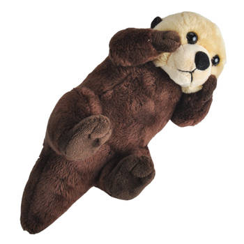 Wild Republic Pluche knuffel zee otter - 20 cm - met echt geluid - Speelgoed knuffeldieren - Knuffelberen