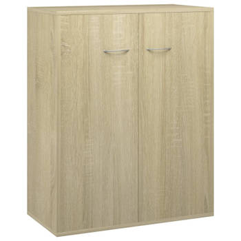 vidaXL Dressoir 60x30x75 cm bewerkt hout sonoma eikenkleurig