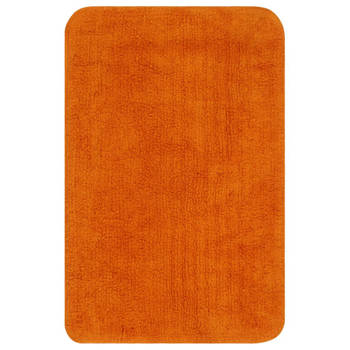 The Living Store Badmattenset - Oranje - 50 x 78 cm / 50 x 50 cm - Anti-statisch en waterabsorberend