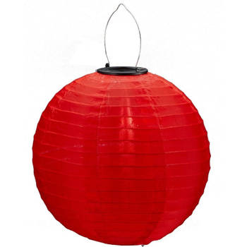 Lampionnen op zonne energie rood 30 cm - Lampionnen