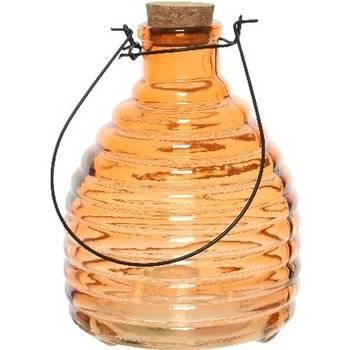 Wespenvanger/wespenval oranje 17 cm van glas - Ongediertevallen - Ongediertebestrijding