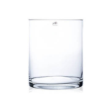 Glazen vaas transparant 25 x 30 cm - Vazen